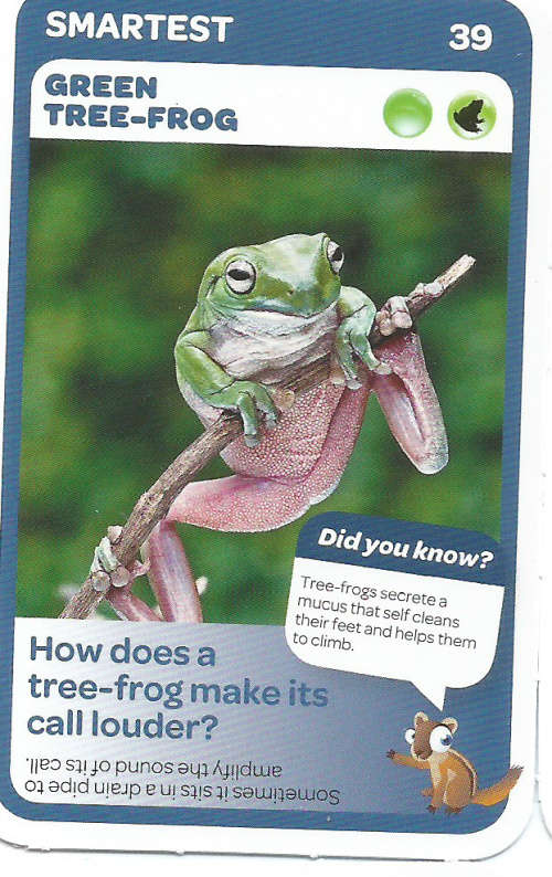 "SUPER ANIMALS" - PICK&PAY TRADING CARD COLLECTION - CARD 39