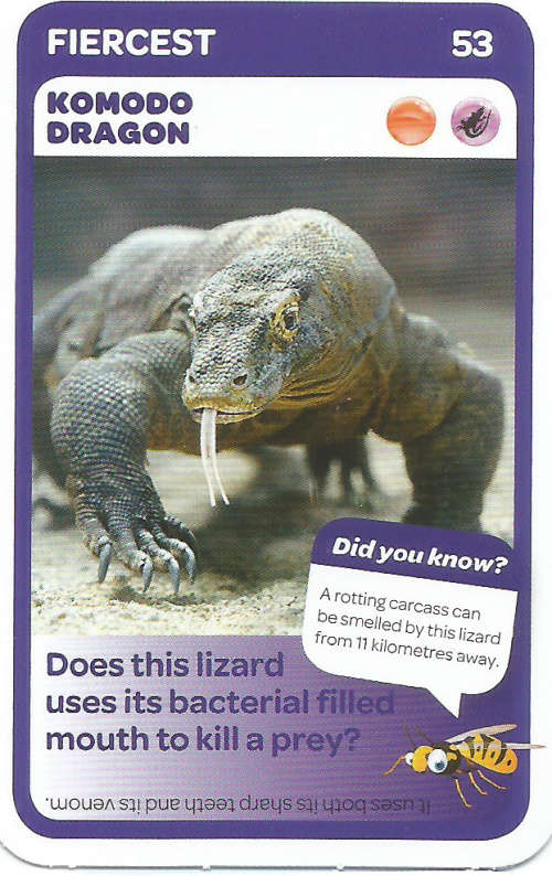 "SUPER ANIMALS" - PICK&PAY TRADING CARD COLLECTION - CARD 53