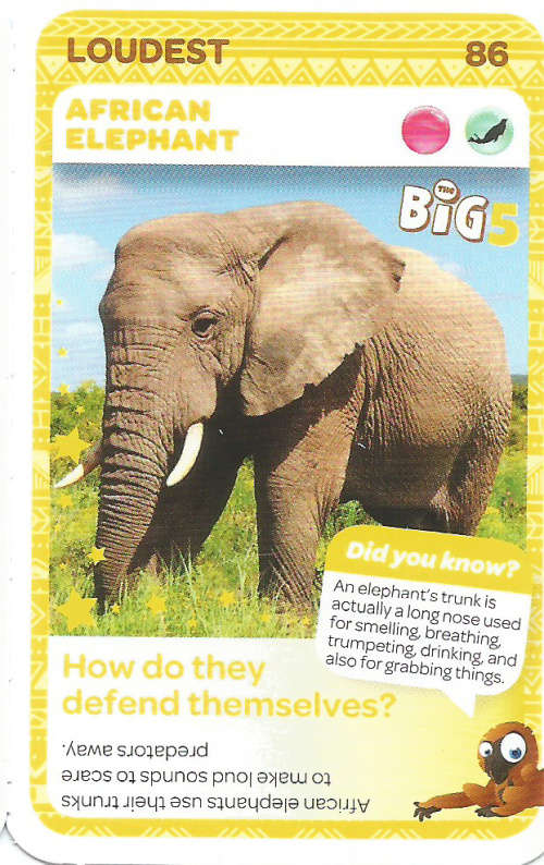 "SUPER ANIMALS" - PICK&PAY TRADING CARD COLLECTION - "RARE" CARD 86