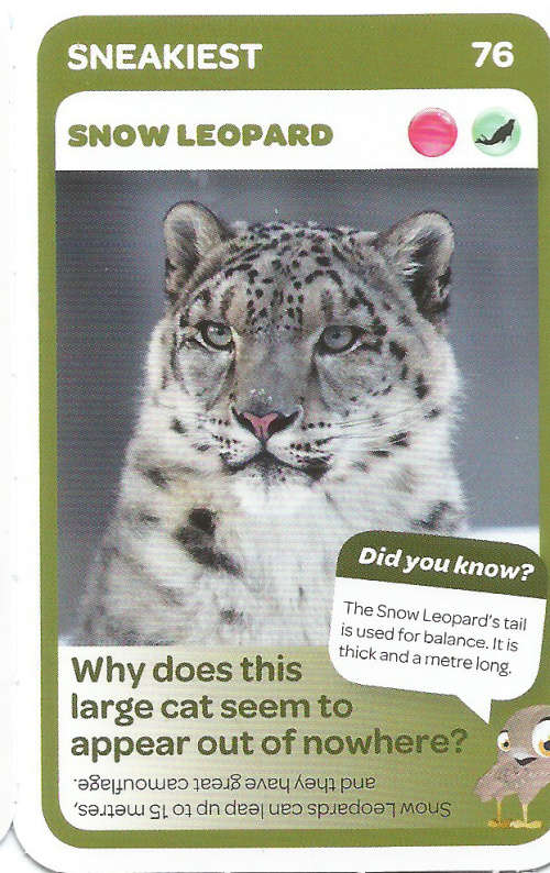 "SUPER ANIMALS" - PICK&PAY TRADING CARD COLLECTION -  CARD 76