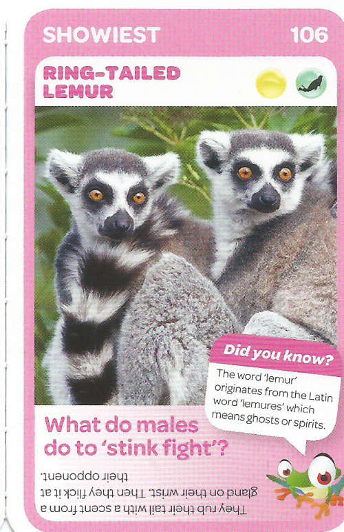 "SUPER ANIMALS" - PICK&PAY TRADING CARD COLLECTION -  CARD 106