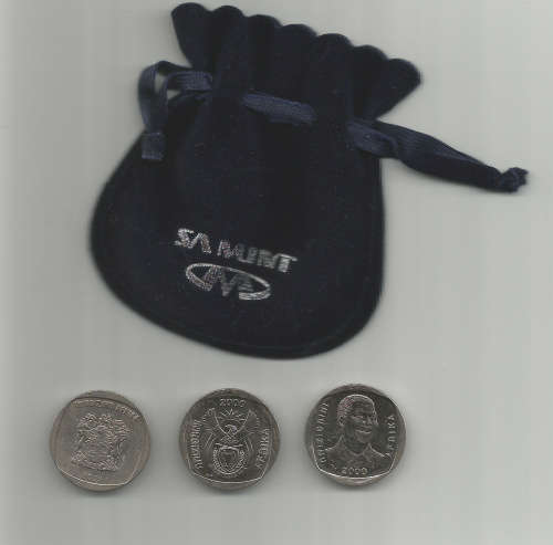 SA MINT 2000 - R5 "ALL 3 OBV VARIATIONS" YEA 2000 - LOT of 3 COINS - CIRCULATED