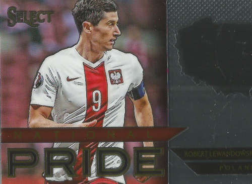 ROBERT LEWANDOWSKI - PANINI "PRIZM SELECT 2015"  - "NATIONAL PRIDE" TRADING CARD 30