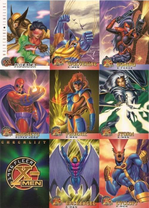 MARVEL X-MEN 1996 CARD COLLECTION - PART SET 80 of 100 "BASE" TRADING CARDS