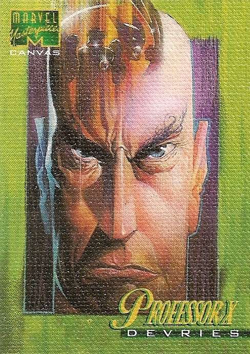 MARVEL MASTERPIECES 95 - PROFESSOR X "RARE CANVAS" TRADING CARD 15 of 22