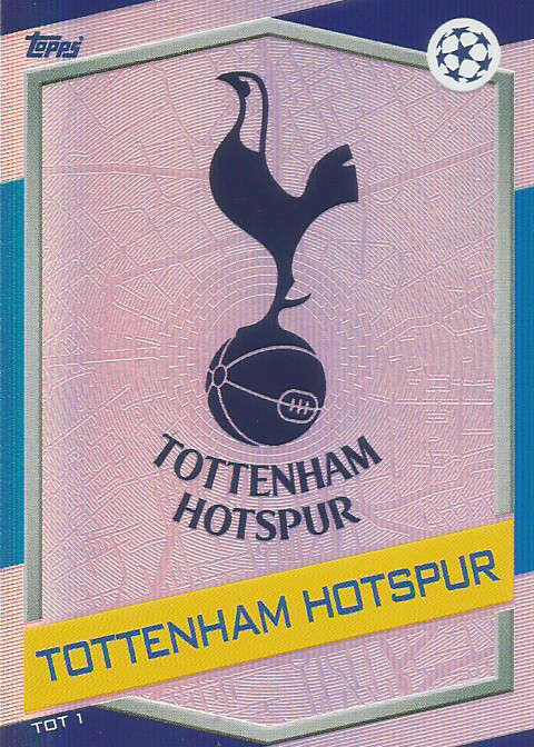 TOTTENHAM HOTSPUR - CHAMPIONS LEAGUE 2016/17 -  "CLUB BADGE" FOIL TRADING CARD