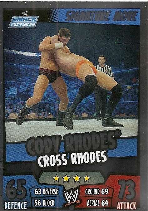WWE WRESTLING - "TOPPS SLAM ATTAX RUMBLE"  2011/12 - "SIGNATURE MOVES" FOIL TRADING CARDS AVAILABLE
