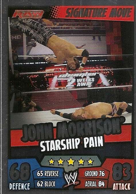 WWE WRESTLING - "TOPPS SLAM ATTAX RUMBLE"  2011/12 - "SIGNATURE MOVES" FOIL TRADING CARDS AVAILABLE