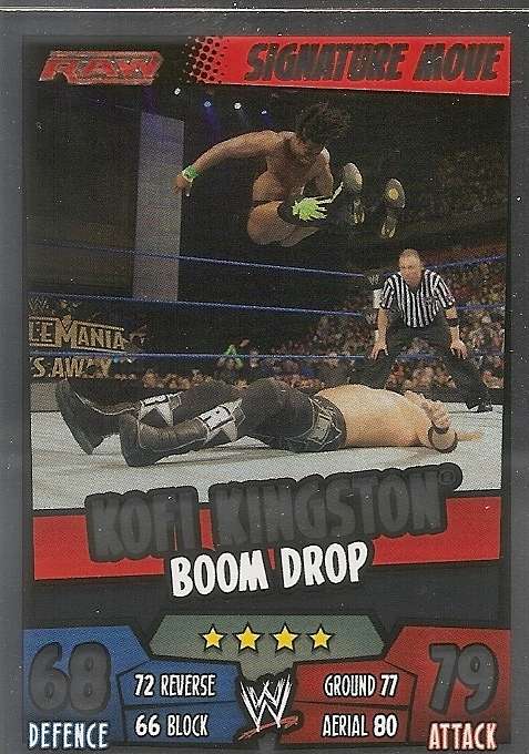 WWE WRESTLING - "TOPPS SLAM ATTAX RUMBLE"  2011/12 - "SIGNATURE MOVES" FOIL TRADING CARDS AVAILABLE
