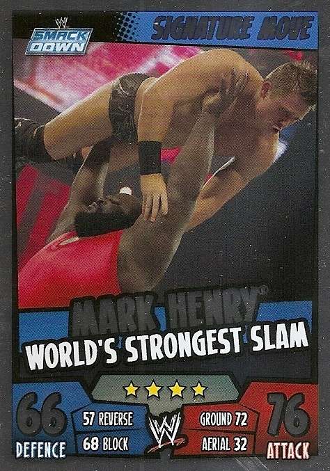 WWE WRESTLING - "TOPPS SLAM ATTAX RUMBLE"  2011/12 - "SIGNATURE MOVES" FOIL TRADING CARDS AVAILABLE