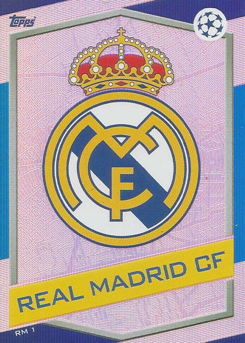 REAL MADRID - CHAMPIONS LEAGUE 2016/17 -  "CLUB BADGE" FOIL TRADING CARD