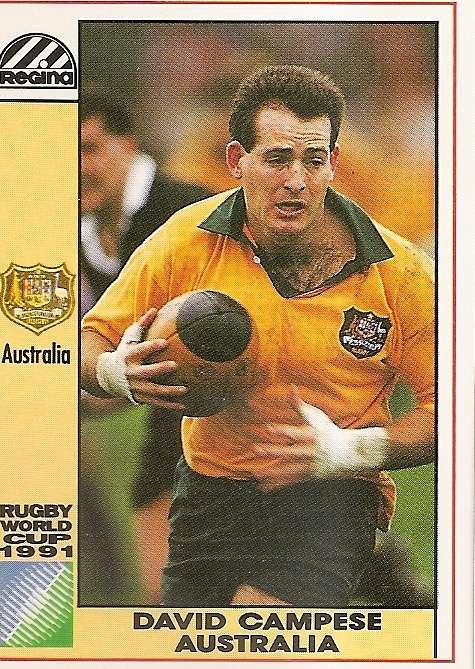 DAVID CAMPESE - 1991 RUGBY WORLD CUP(REGINA) COLLECTION - TRADING CARD 2