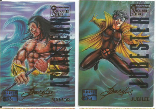 MARVEL MASTERPIECES 1995 - LOT of 2 "EMOTION SIGNATURE SERIES" CARDS