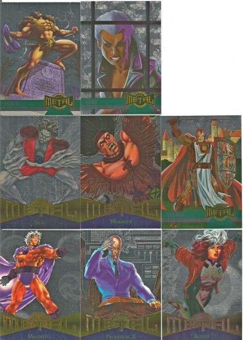 MARVEL "METAL" 1995 - LOT of 8 "METAL SERIES" CARDS - LOT B