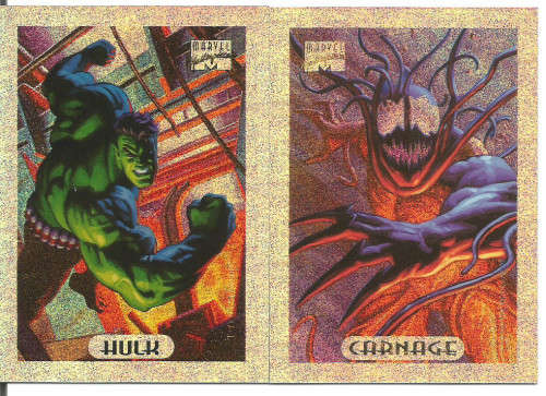 MARVEL MASTERPIECES 94 - LOT of 2  SILVER "HOLOFOIL LIMITED EDITION" CARDS