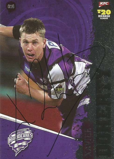 XAVIER DOHERTY "AUSTRALIA" - "KFC BIG BASH T20" Personal "AUTOGRAPHED" CARD