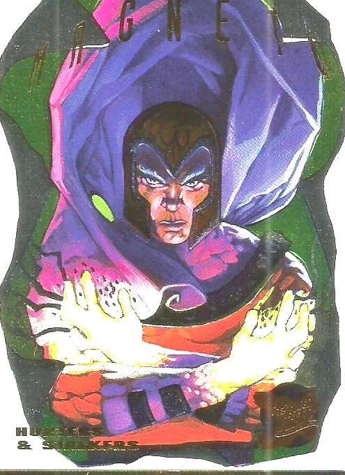 MAGNETO - MARVEL FLEER ULTRA 95 - RAINBOW "HUNTERS&STALKERS" LIMITED EDITION CARD 8 of 9