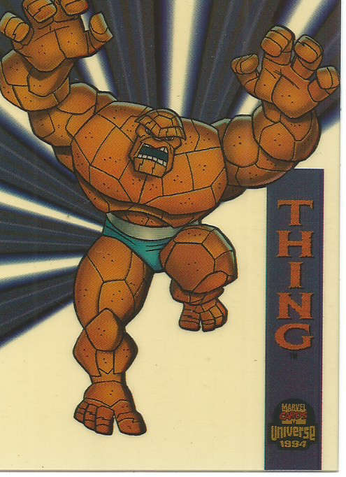 MARVEL UNIVERSE 1995 - THING `SUSPENDED ANIMATION` CARD 7 of 10