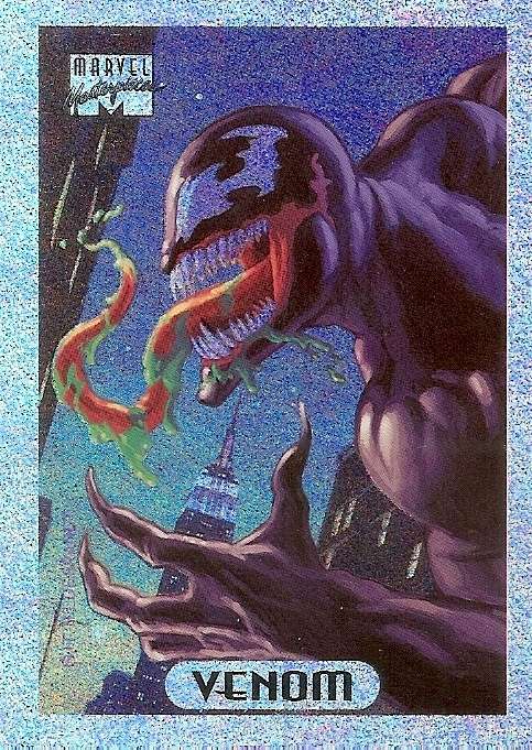 MARVEL MASTERPIECES 94 - VENOM SILVER "HOLOFOIL LIMITED EDITION" CARD  9