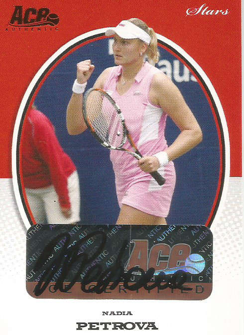 NADIA PETROVA - ACE AUTHENTIC 2007 `GRAND SLAM` - CERTIFIED `AUTOGRAPH` CARD