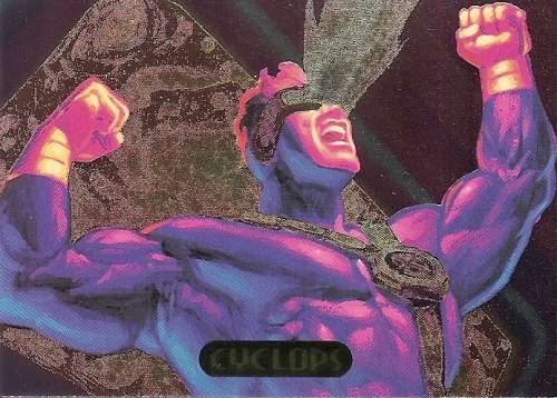 MARVEL MASTERPIECES 94 - CYCLOPS "POWERBLAST" TRADING CARD 4 of 9