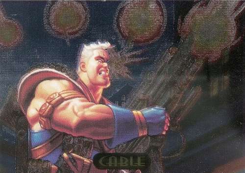 MARVEL MASTERPIECES 94 - CABLE "POWERBLAST" TRADING CARD 3 of 9