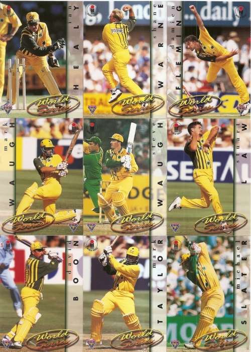 AUSTRALIA "WORLD SERIES" - FUTERA CRICKET CARD SET 1995/96  - COMPLETE 110 CARD SET - NO BINDER