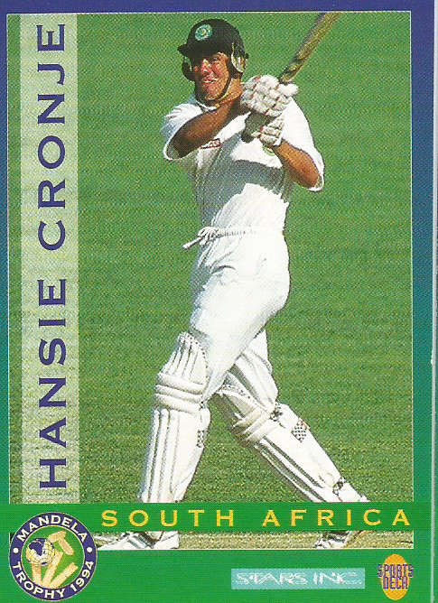 HANSIE CRONJE - CRICKET "MANDELA CUP" 1994 (SPORTSDECK.) - TRADING BASE CARD 2