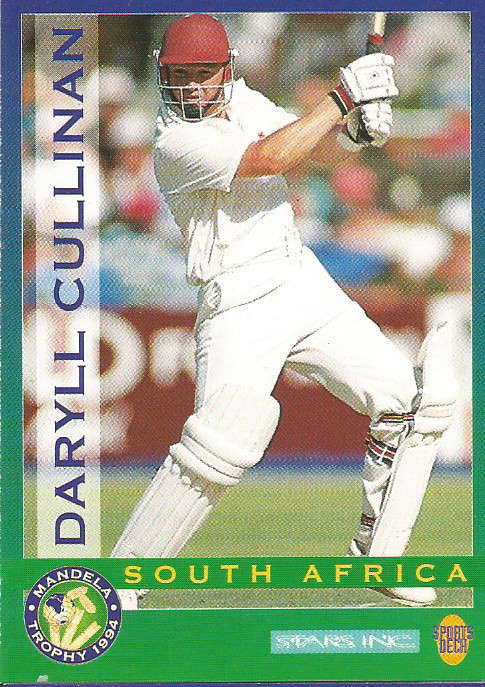 DARYLL CULLINAN - CRICKET "MANDELA CUP" 1994 (SPORTSDECK.) - TRADING BASE CARD 4