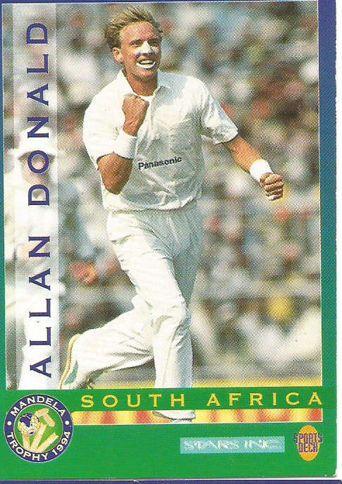 ALLAN DONALD - CRICKET "MANDELA CUP" 1994 (SPORTSDECK.) - TRADING BASE CARD 6