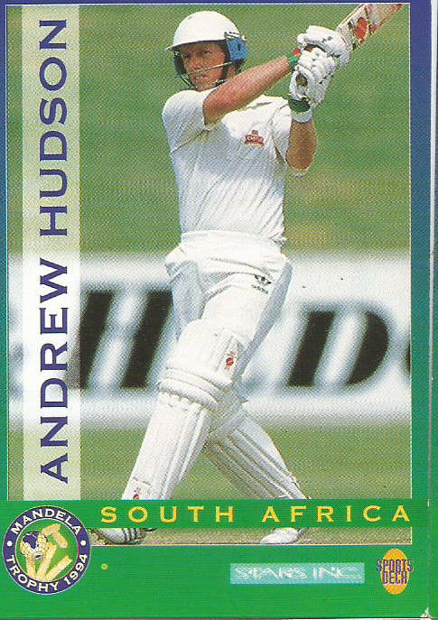 ANDREW HUDSON - CRICKET "MANDELA CUP" 1994 (SPORTSDECK.) - TRADING BASE CARD 8