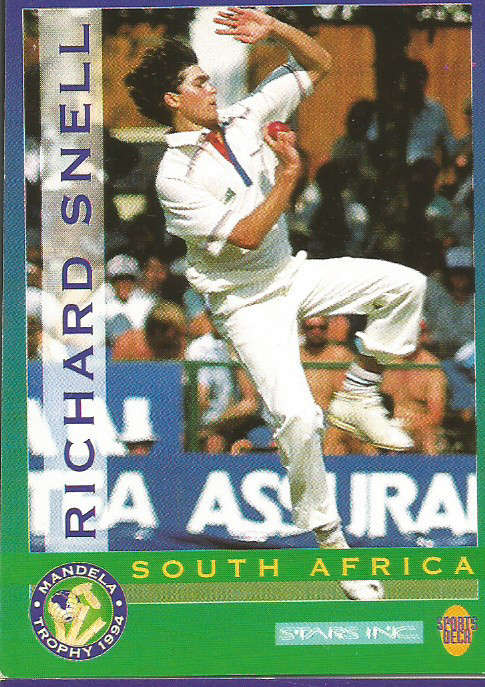 RICHARD SNELL - CRICKET "MANDELA CUP" 1994 (SPORTSDECK.) - TRADING BASE CARD 19