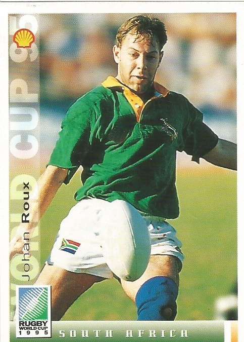 JOHAN ROUX - SPORTS DECK "RUGBY WORLD CUP 95" -  BASE TRADING CARD 2