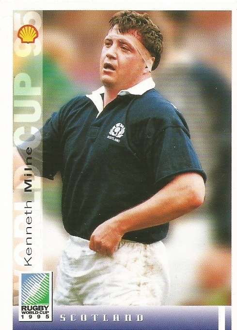 KENNETH MILNE - SPORTS DECK "RUGBY WORLD CUP 95" -  BASE TRADING CARD 102