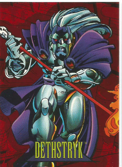 MARVEL UNIVERSE IV 1993 - DETHSTRYK "RED FOIL LIMITED EDITION INSERT" CARD 8-2099