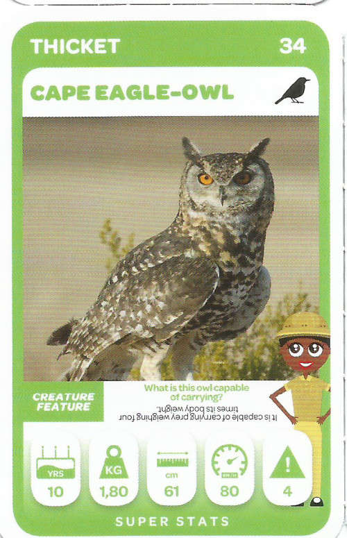 PICK n PAY "SOUTH AFRICAN SUPER ANIMALS" - TRADING CARD 34