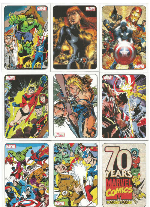 MARVEL "70th ANNIVERSARY" 2010 - JOB LOT OF 20 BASE TRADING CARDS
