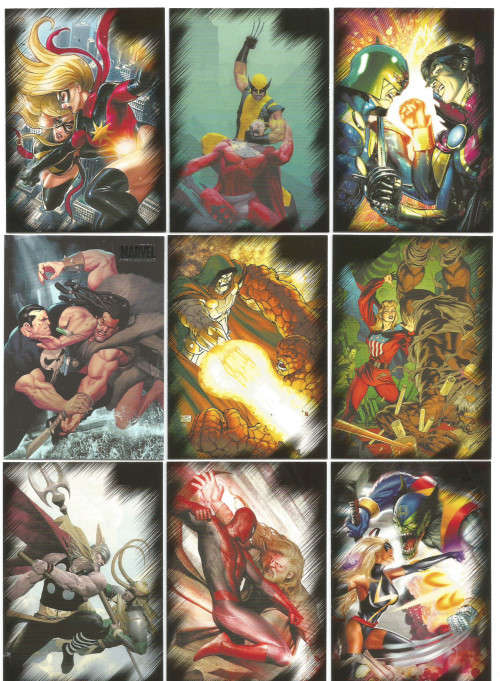 MARVEL "HEROES & VILLAINS" 2010 - JOB LOT OF 38 BASE TRADING CARDS