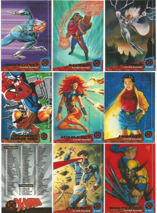 MARVEL FLEER ULTRA X-MEN 1994 COLLECTION - JOB LOT 52 BASE TRADING CARDS