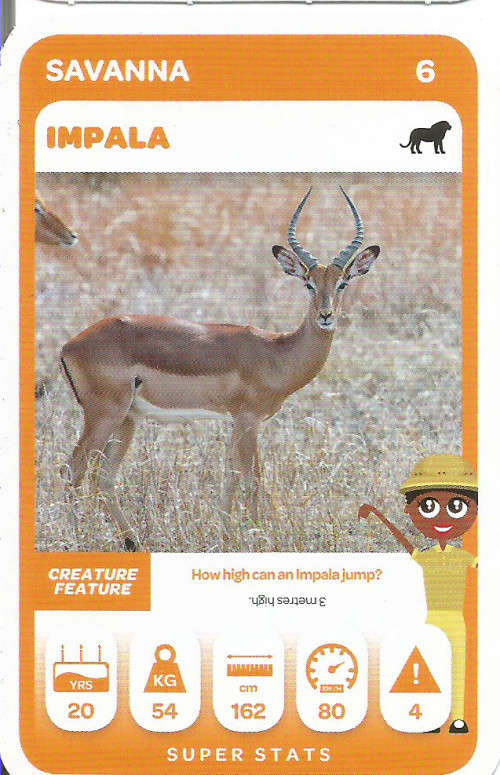 PICK n PAY "SOUTH AFRICAN SUPER ANIMALS" SERIES 2 - TRADING CARD 6