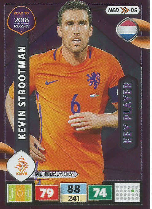 KEVIN STROOTMAN - PANINI "Road to WORLD CUP 2018" - "KEY PLAYER"  FOIL TRADING CARD