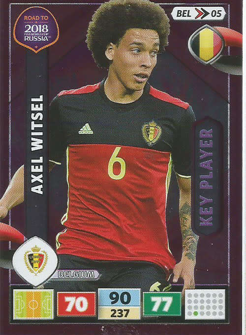 ALEX WITSEL - PANINI "Road to WORLD CUP 2018" - "KEY PLAYER"  FOIL TRADING CARD
