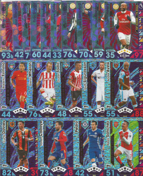 MATCH ATTAX "EXTRA" 2017 - LOT of 19 RARE "MAN of the MATCH and LEGEND"  FOIL TRADING CARDS