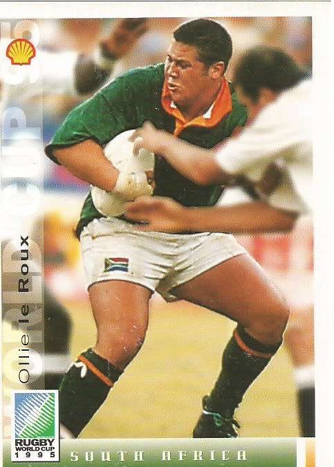 OLLIE LE ROUX - SPORTS DECK "RUGBY WORLD CUP 95" -  BASE TRADING CARD 3