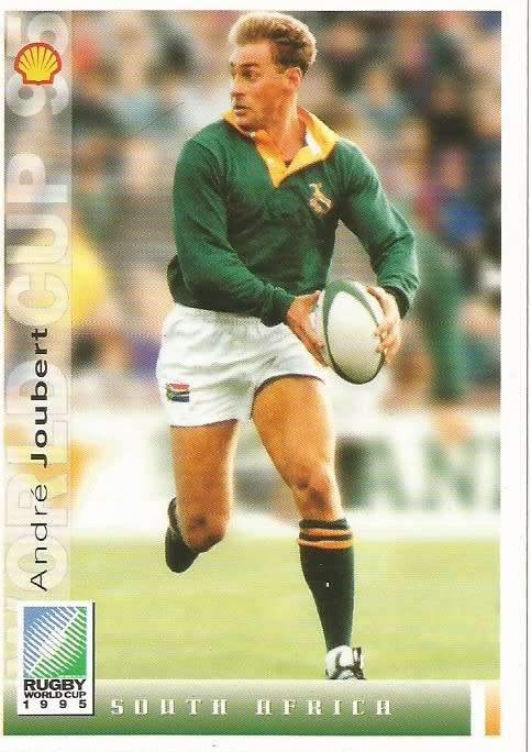 ANDRE JOUBERT - SPORTS DECK "RUGBY WORLD CUP 95" -  BASE TRADING CARD 17
