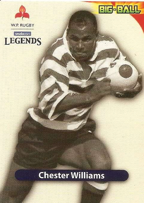 2010 BIG BALL RUGBY COLLECTION - CHESTER WILLIAMS - LEGEND TRADING CARD (WP45)