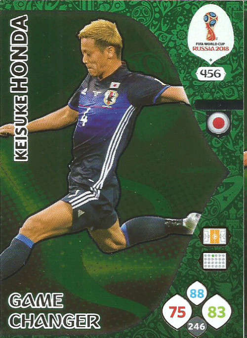 KEISUKE HONDA - PANINI FIFA WORLD CUP 2018 RUSSIA -  "GAME CHANGER" FOIL CARD 456