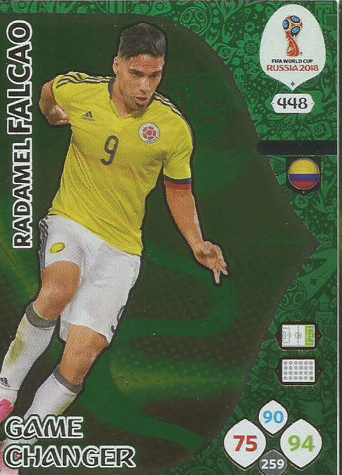 RADAMEL FALCAO - PANINI FIFA WORLD CUP 2018 RUSSIA -  "GAME CHANGER" FOIL CARD 448