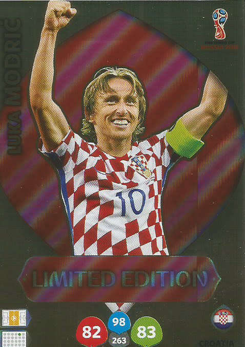 LUKA MODRIC - PANINI FIFA WORLD CUP 2018 RUSSIA - GOLD  "LIMITED EDITION" FOIL TRADING CARD