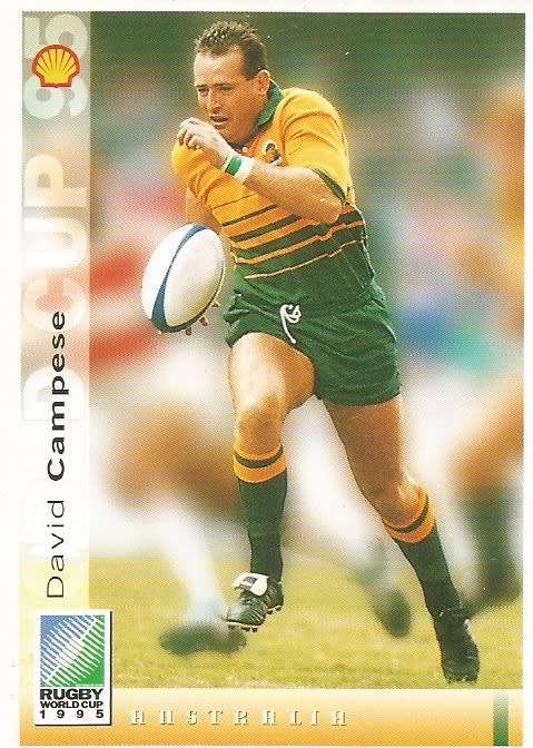 DAVID CAMPESE - SPORTS DECK "RUGBY WORLD CUP 95" -  BASE TRADING CARD 58
